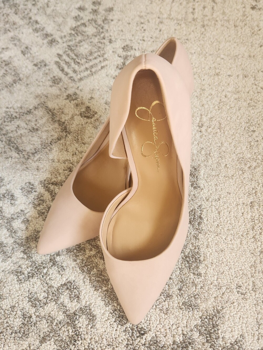 Jessica Simpson Blush Colored Pointed Toe Pumps